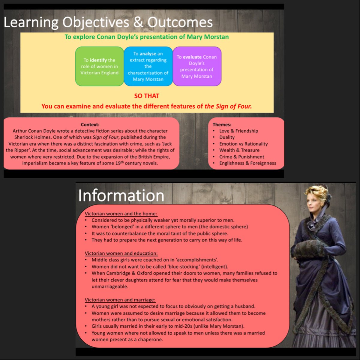MissHHale's tweet photo. KS4: The Sign of Four, Mary Morstan
(Ideas based on Hodder text guide)
#TeamEnglish @Team_English1
https://t.co/fn3tHvDlX6 https://t.co/AxRZWKuana