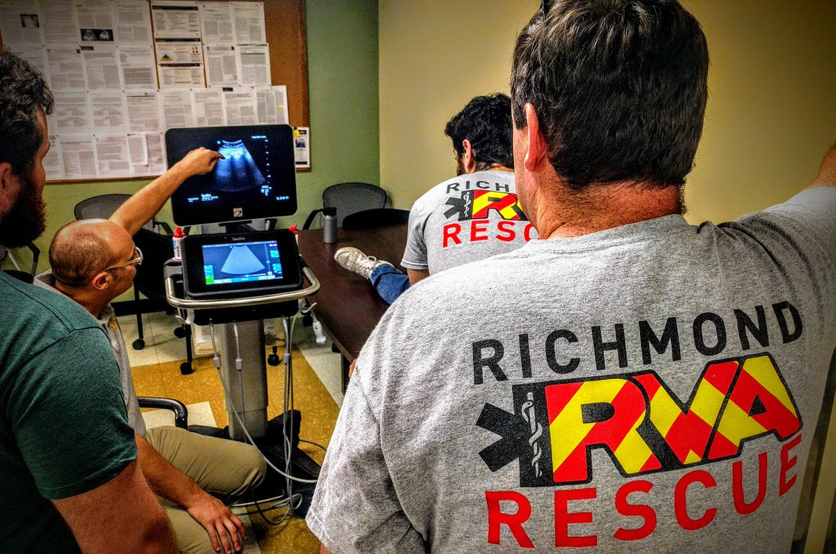rvarescue's tweet photo. #SonoSunday: More #RVA Rescue medics get ultrasound training from @VCUEMS docs. #EMSPOCUS #EMS #FOAMed #EMSWolfpack https://t.co/YsrSGOQbLZ https://t.co/Uy0CWoDBHe