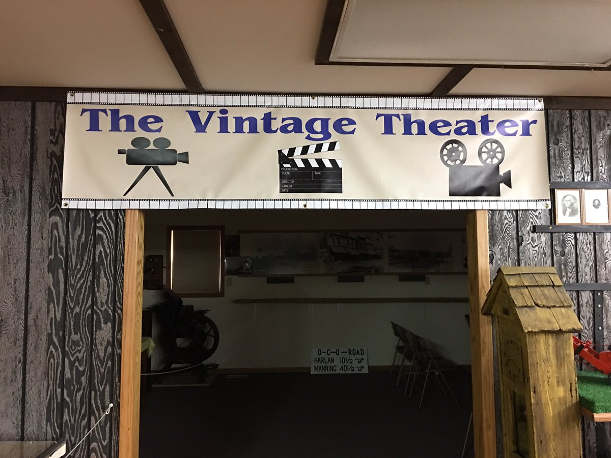 CityofHarlan's tweet photo. Vintage Theatre...a classic! #logcabindays #history @ShelbyCo_Museum https://t.co/8A1al52ayH