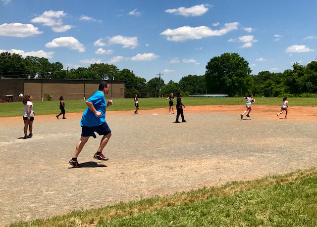 Inspired_Bailey's tweet photo. Staff vs. Students Kickball Game @DraperElem1 #DraperRocks #FieldDay2017 #StaffWON https://t.co/NbpxvsW5xX