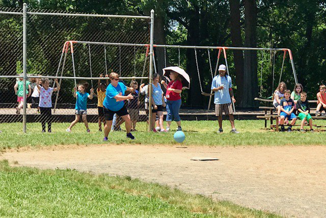Inspired_Bailey's tweet photo. Staff vs. Students Kickball Game @DraperElem1 #DraperRocks #FieldDay2017 #StaffWON https://t.co/NbpxvsW5xX