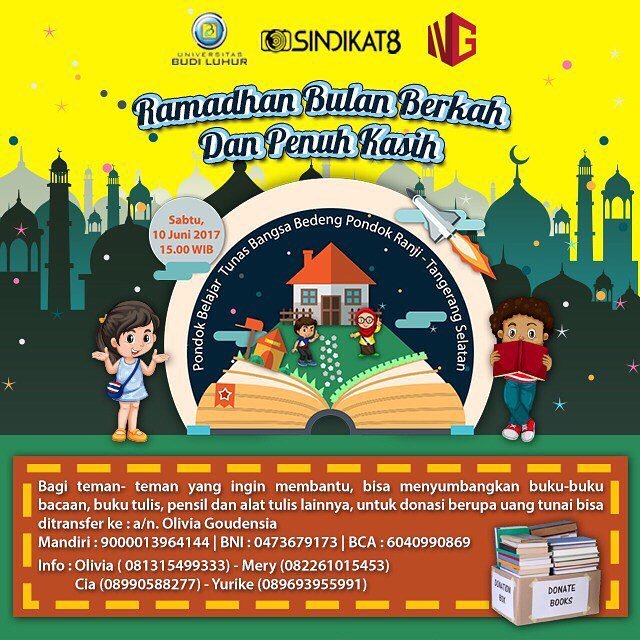 Sindikat_8's tweet photo. Wah, tinggal 6 hari lagi nih.. Selamat datang bulan Ramadhan!
Menyambut bulan ramadhan kami dari @sindikat_8 menga… https://t.co/NZgxFWNw01 https://t.co/WN1WsR75RO