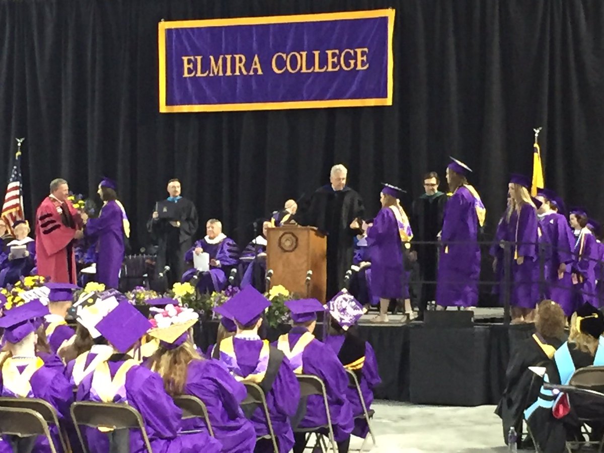 ElmiraCollege's tweet photo. Receiving the Bachelor of Arts and Master of Science and of Education. #ElmiraProud #ECClassof2017 #2017Commencement https://t.co/17HKLDNW0T