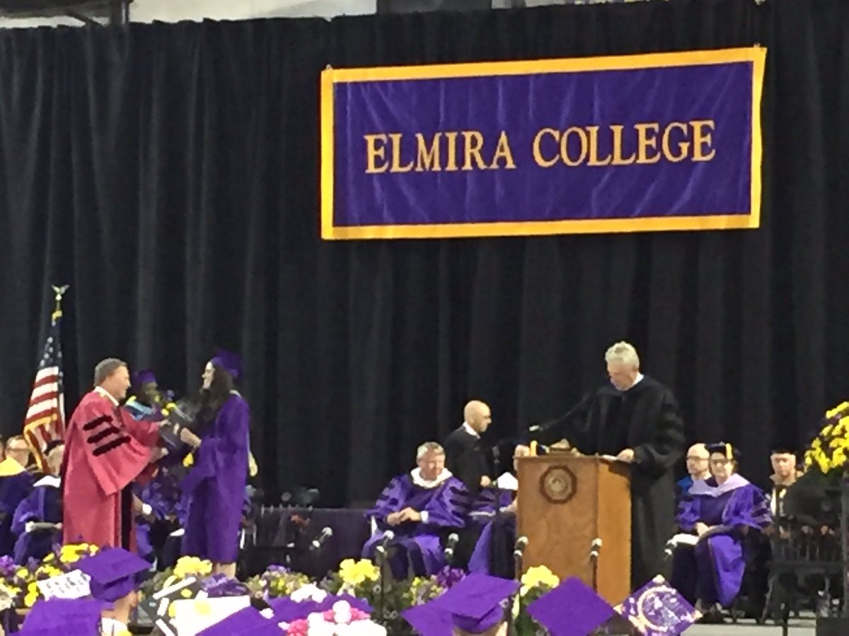 ElmiraCollege's tweet photo. Receiving the Bachelor of Arts and Master of Science and of Education. #ElmiraProud #ECClassof2017 #2017Commencement https://t.co/17HKLDNW0T