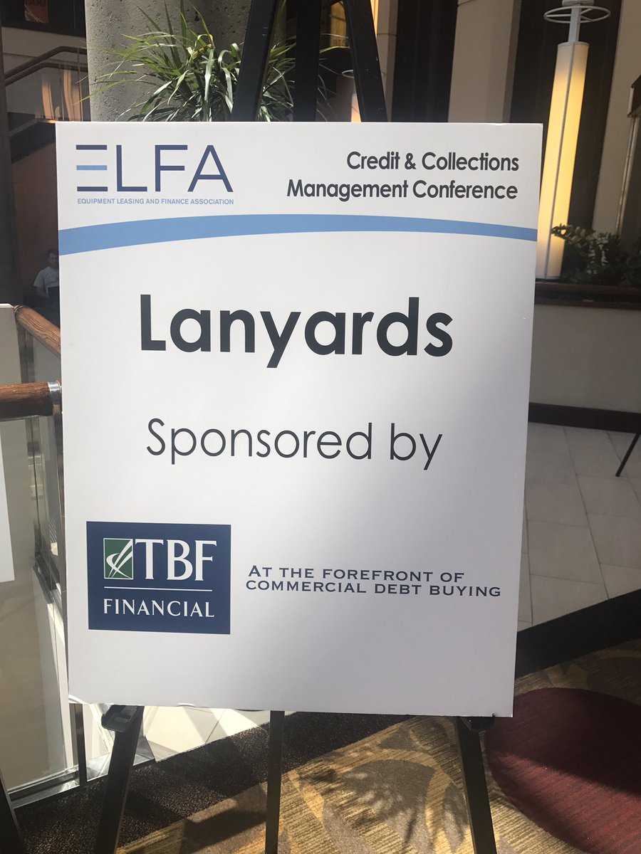 TBFfinancial's tweet image. Looking forward to seeing old friends and making new connections. Come see me present at 3:15!
#elfa #creditandcollections