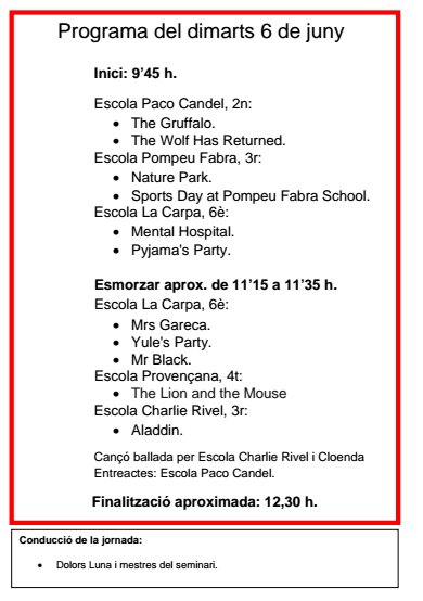 epompeufabra's tweet photo. El proper dimarts 6 de juny els nostres alumnes participaran en el 5è Acting together de la ciutat d'Hospitalet. @CRPHospitalet @LHEDUCACIO https://t.co/sfrkfSni1G