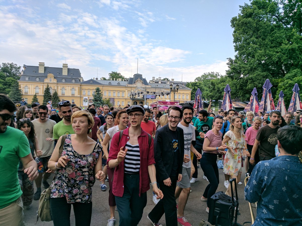 gswingbroadcast's tweet photo. Sofia Swing Dance Festival final day! Time for culture walk with #heartofdixie #lindyhop #marching #ssdf2017 @LindyPlus #swing #festival https://t.co/455qSjBFnJ