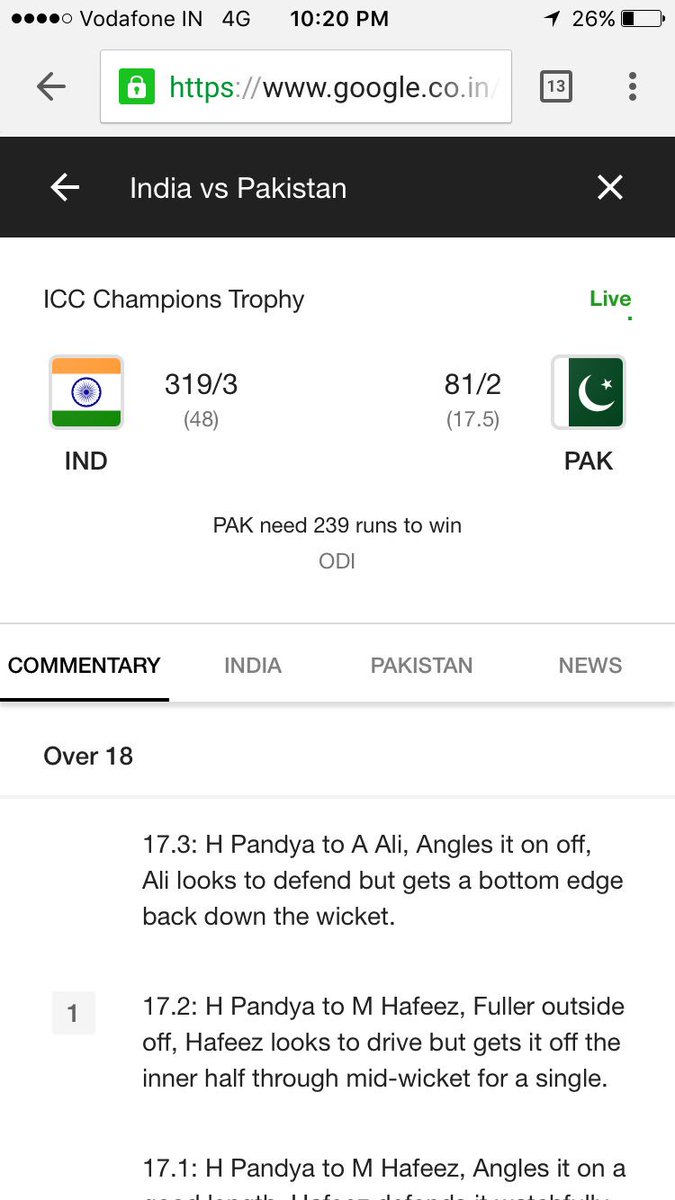 yashm86's tweet photo. @GoogleIndia @Google You'll have not updated the required runs by Pakistan after the DL method https://t.co/OzupmYfu1W