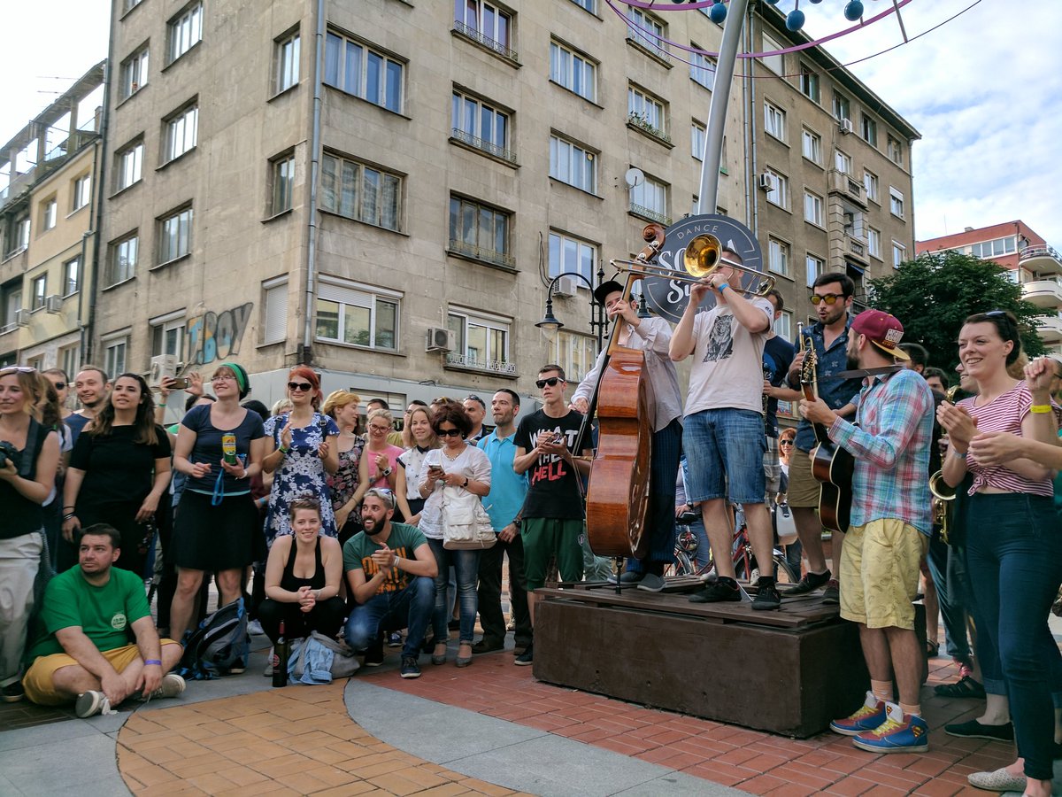 gswingbroadcast's tweet photo. Sofia Swing Dance Festival final day! Time for culture walk with #heartofdixie #lindyhop #marching #ssdf2017 @LindyPlus #swing #festival https://t.co/455qSjBFnJ