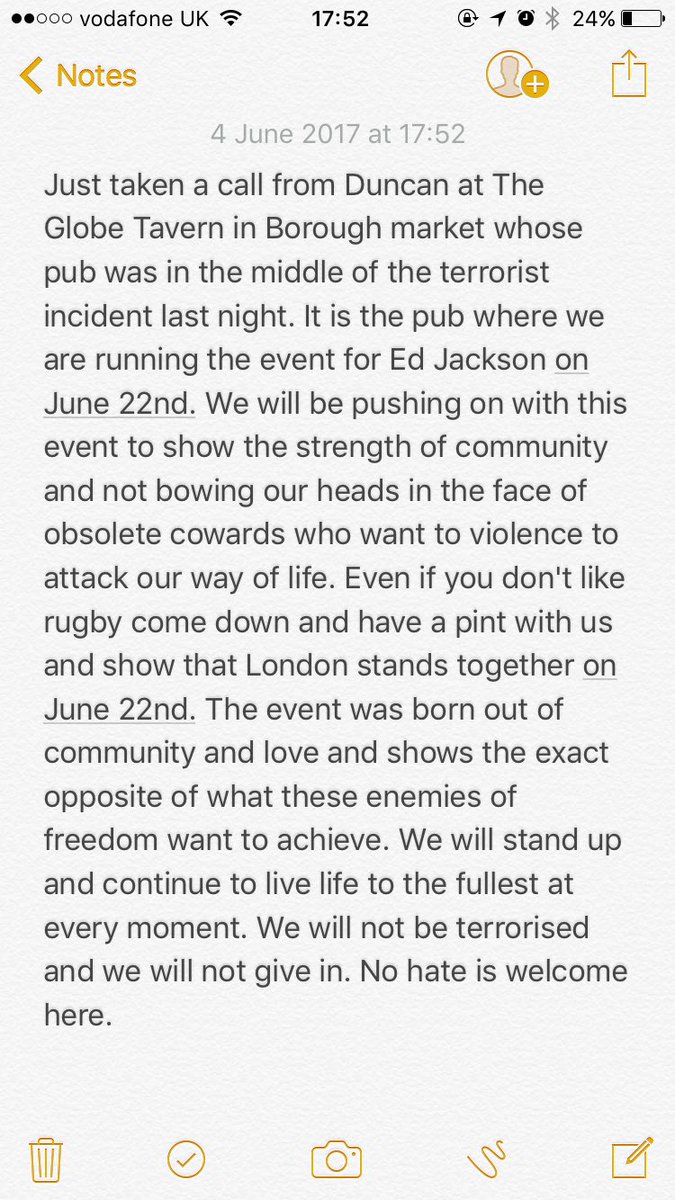totti369's tweet photo. #LondonAttacks #lovewins #boroughmarket #londonbridge #rugbyunited #LondonUnited  #LondonIsOpen #LondonStrong https://t.co/iHsRvAeIon https://t.co/ctOwJNd9Qq
