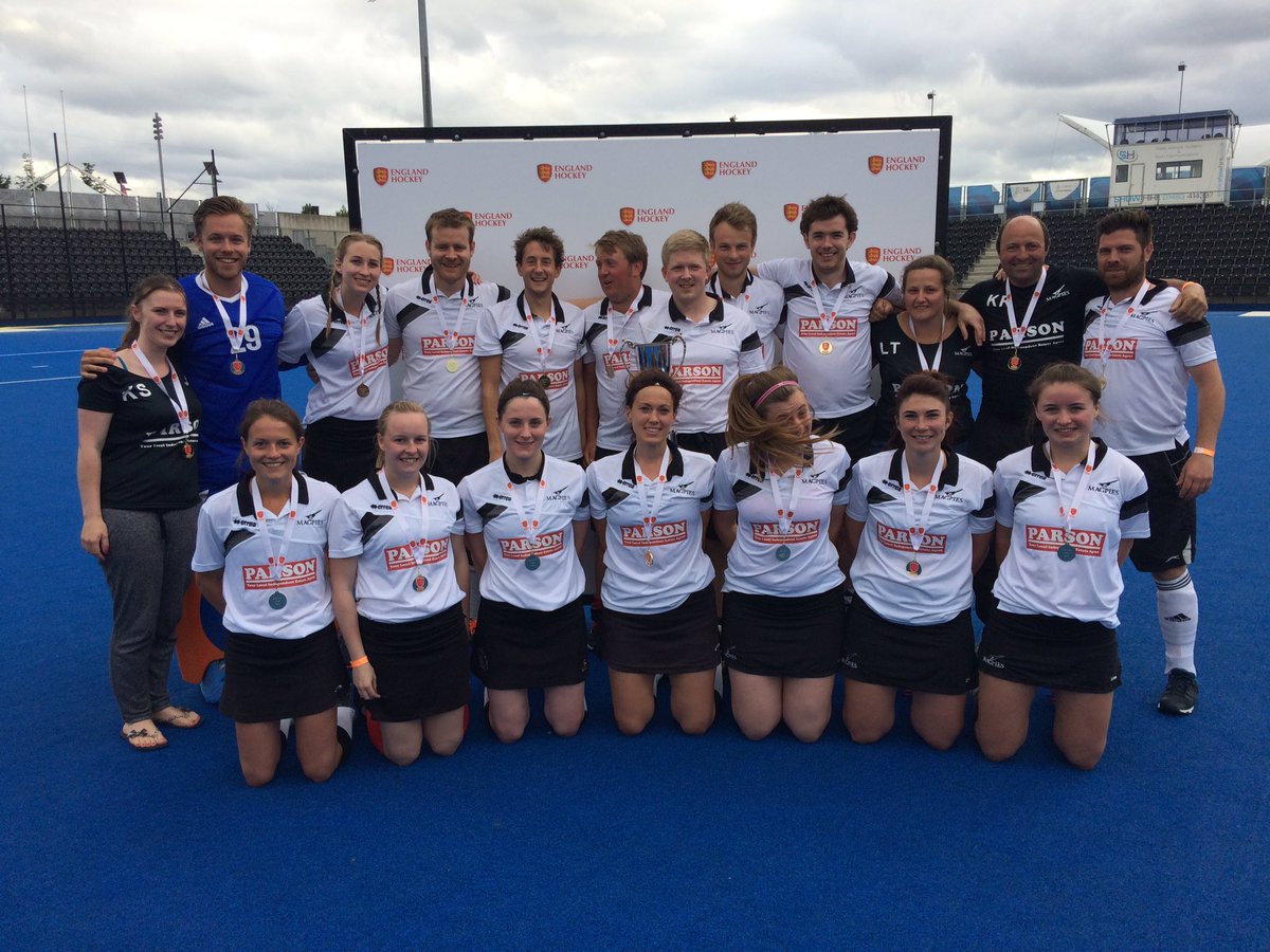EnglandHockey's tweet photo. Mixed Final Trophy champions - @magpieshockeytv 🏆 https://t.co/4DU41DASvr