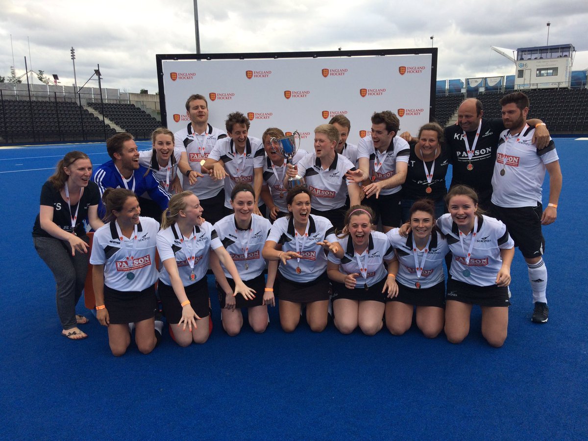 EnglandHockey's tweet photo. Mixed Final Trophy champions - @magpieshockeytv 🏆 https://t.co/4DU41DASvr