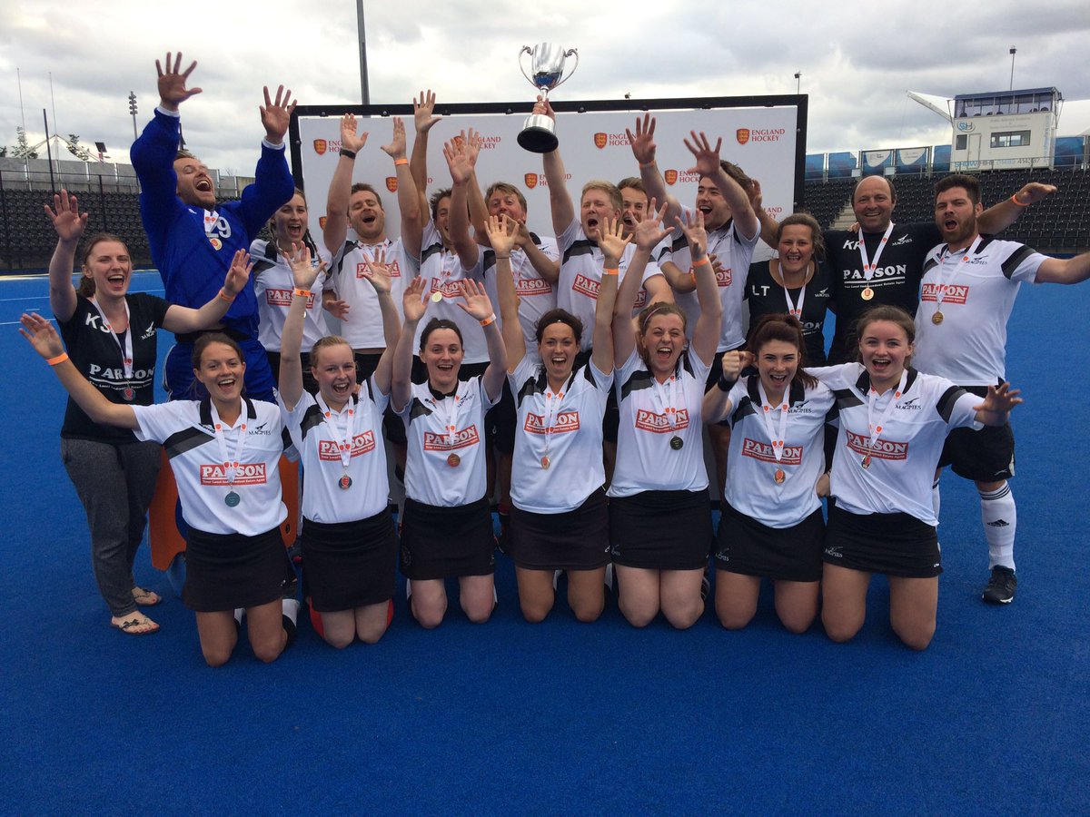 EnglandHockey's tweet photo. Mixed Final Trophy champions - @magpieshockeytv 🏆 https://t.co/4DU41DASvr
