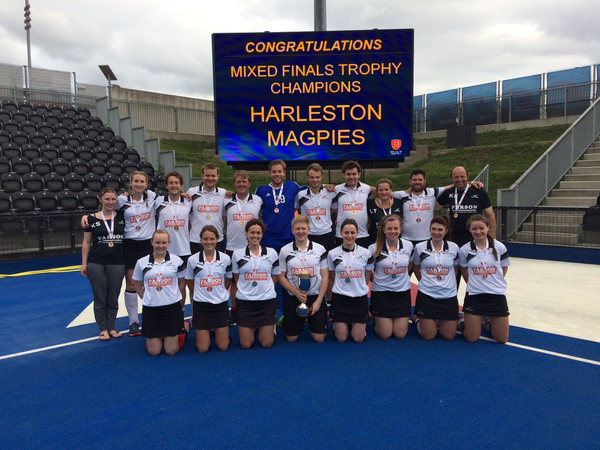 EnglandHockey's tweet photo. Mixed Final Trophy champions - @magpieshockeytv 🏆 https://t.co/4DU41DASvr