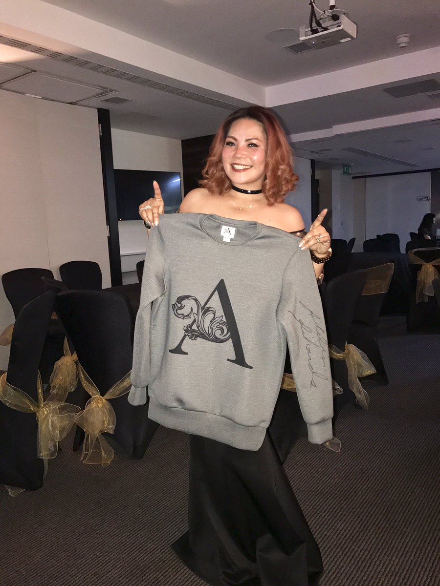 EniaLarol's tweet photo. Won the auction for @aldenrichards02  jumper at the Eternally charity event in London #adnuketernally @rhaicano22 @margarettiempo @creylax https://t.co/bpH09PVuY6