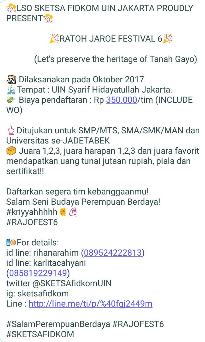 #SalamPerempuanBerdaya #RAJOFEST6 #SKETSAFIDKOM