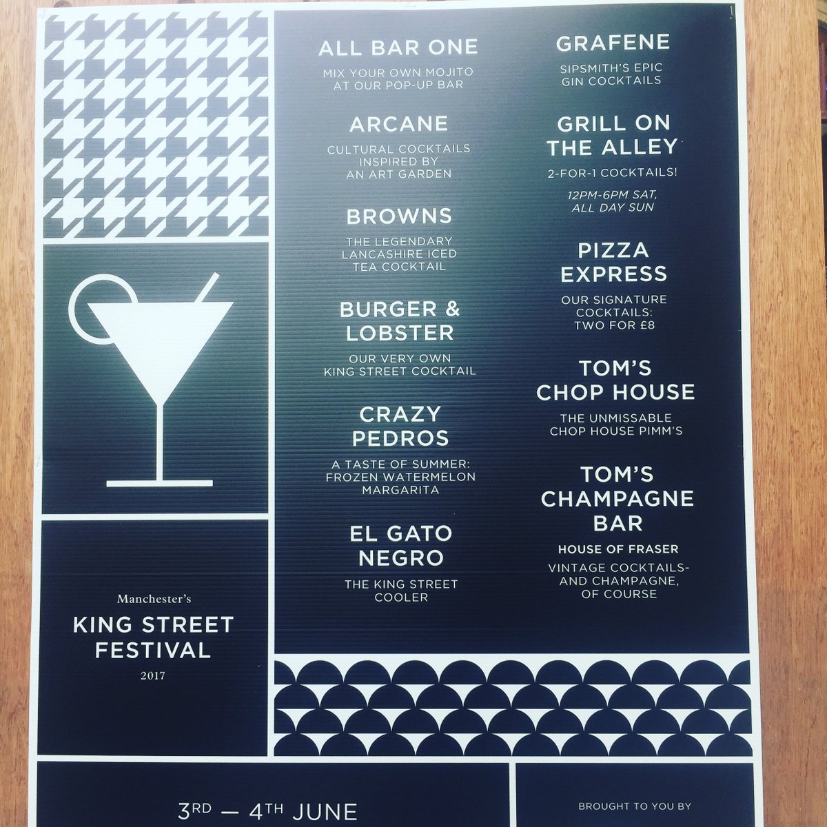 KingStFestival's tweet photo. #cocktailtrail #kingstfestival #sundayfunday #treatyourself #KingStreet17 https://t.co/DbCfpBFl54