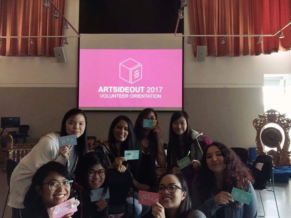 ARTSIDEOUT's tweet photo. Thank you to all our lovely volunteers to coming out to our first two orientations of the year! #ASO2017 https://t.co/u70fTuBzR8