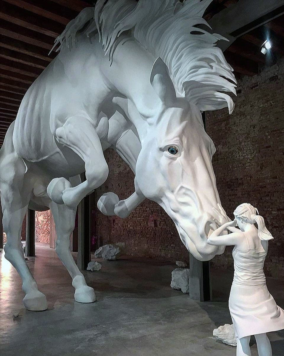 In awe of 'the horse problem' by #claudiafontes in the #padiglioneargentina #labiennaledivenezia #venicebiennale #art #contemporaryart