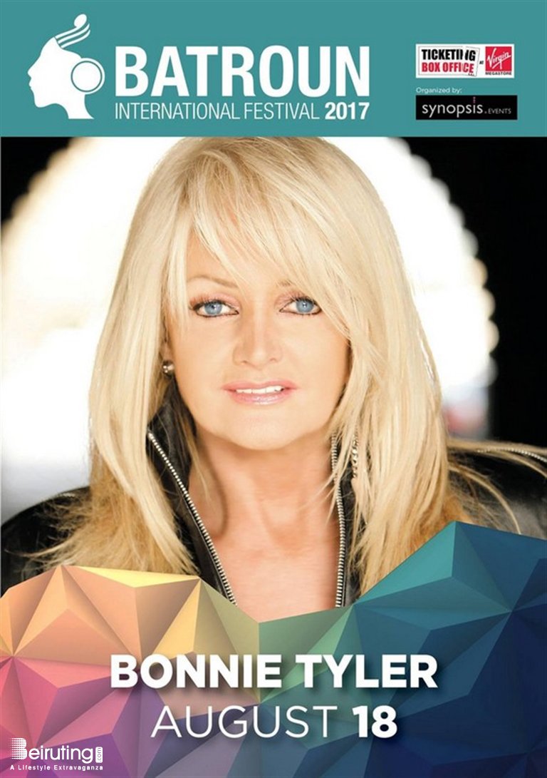 BonnieTylerTour's tweet photo. Bonnie Tyler is looking forward to performing at the #BatrounInternationalFestival in Lebanon, August 18th. Tickets https://t.co/emxlxFnwpF https://t.co/Pq8xOiSMxb