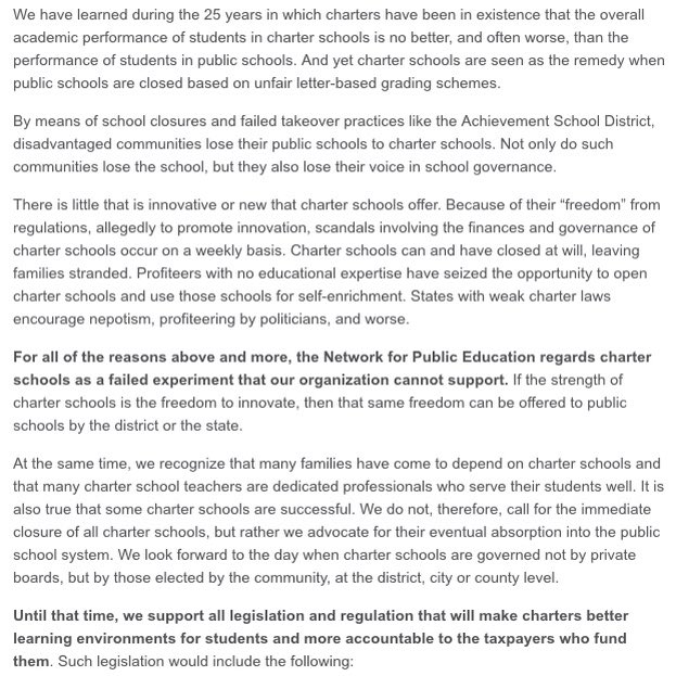 TechCoachKate's tweet photo. Having worked for a #CharterSchool I know... the Power of properly funded #PublicEducation #PublicSchools! #resist #NPE https://t.co/6xvjIHzdoa