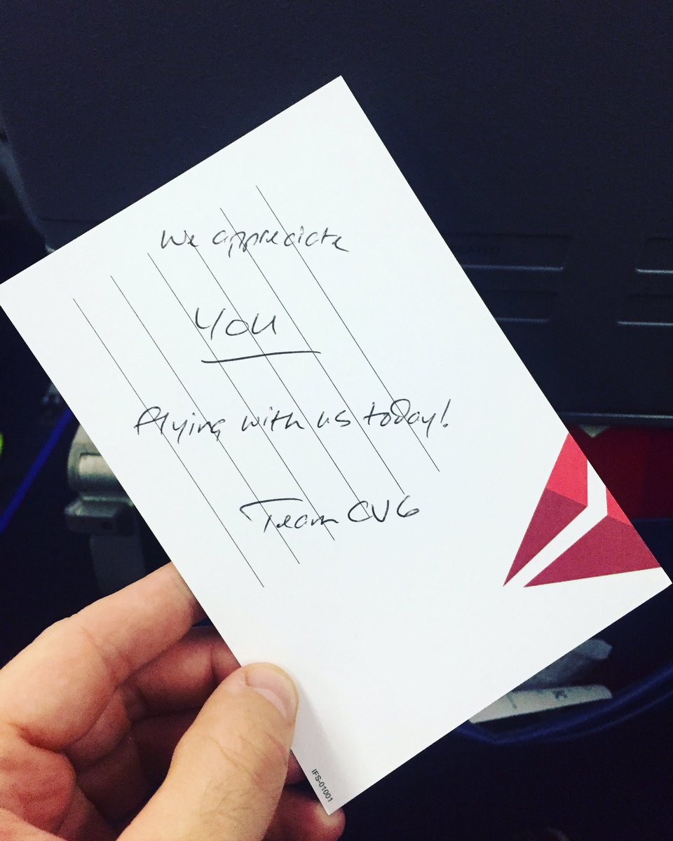 MikeRayTheCPA's tweet image. Nice! That's why I fly Delta! #smallthings #thankyounote #myairline #CVG #LGA