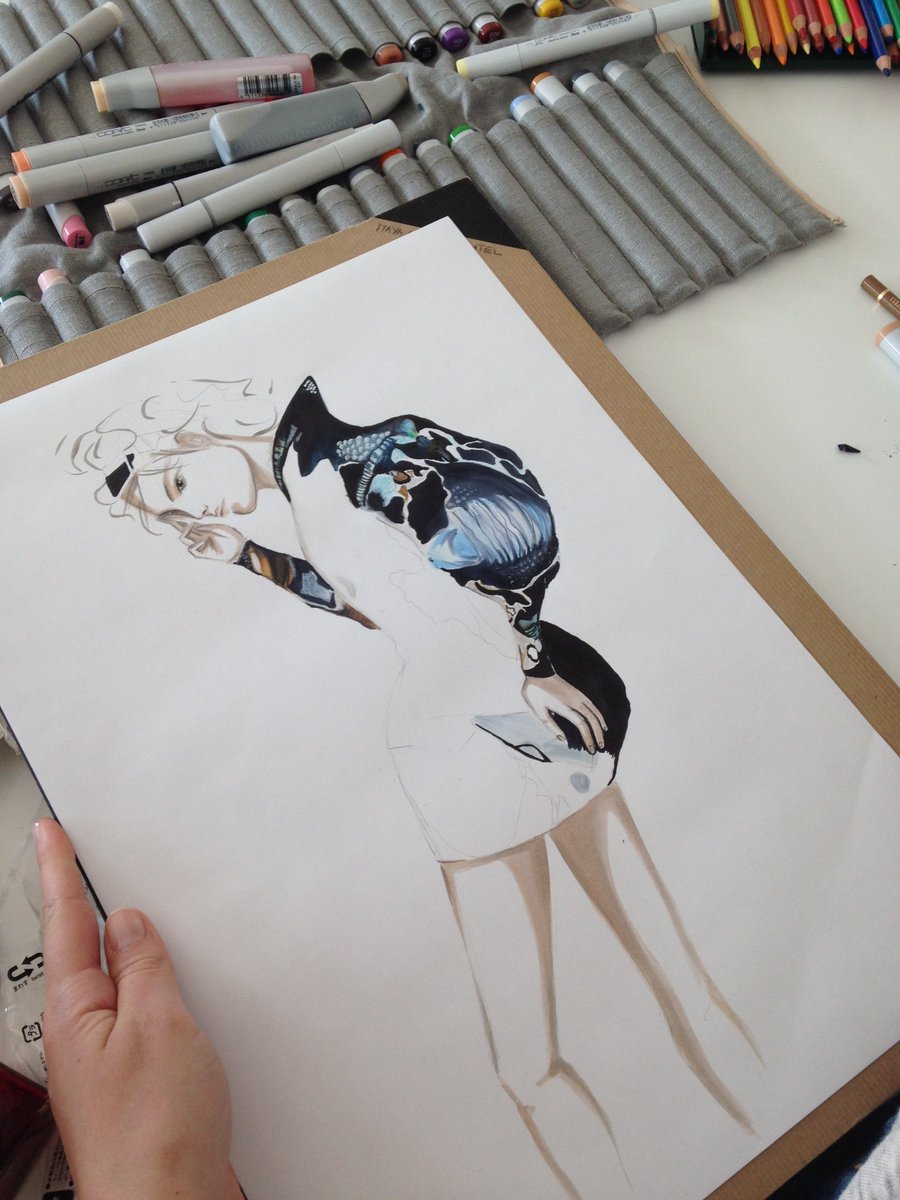 Modedesigners's tweet photo. Modeillustration mit Copic Markern gezeichnet
#copicmarker #modedesignschule #modedesignschulemanuelfritz #fashionillustration https://t.co/MGv9OtyBOS