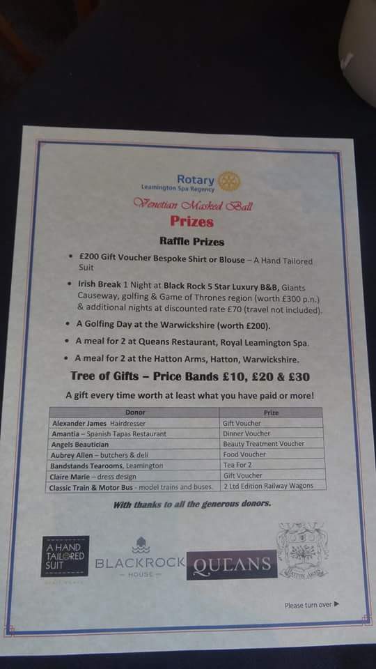 LeamRegencyBall's tweet photo. Thanks for all businesses who supported/donated prizes raising nearly £2000 for charity #LeamingtonHour #Leamington #LeamingtonGuide https://t.co/hTwSZk50Zj