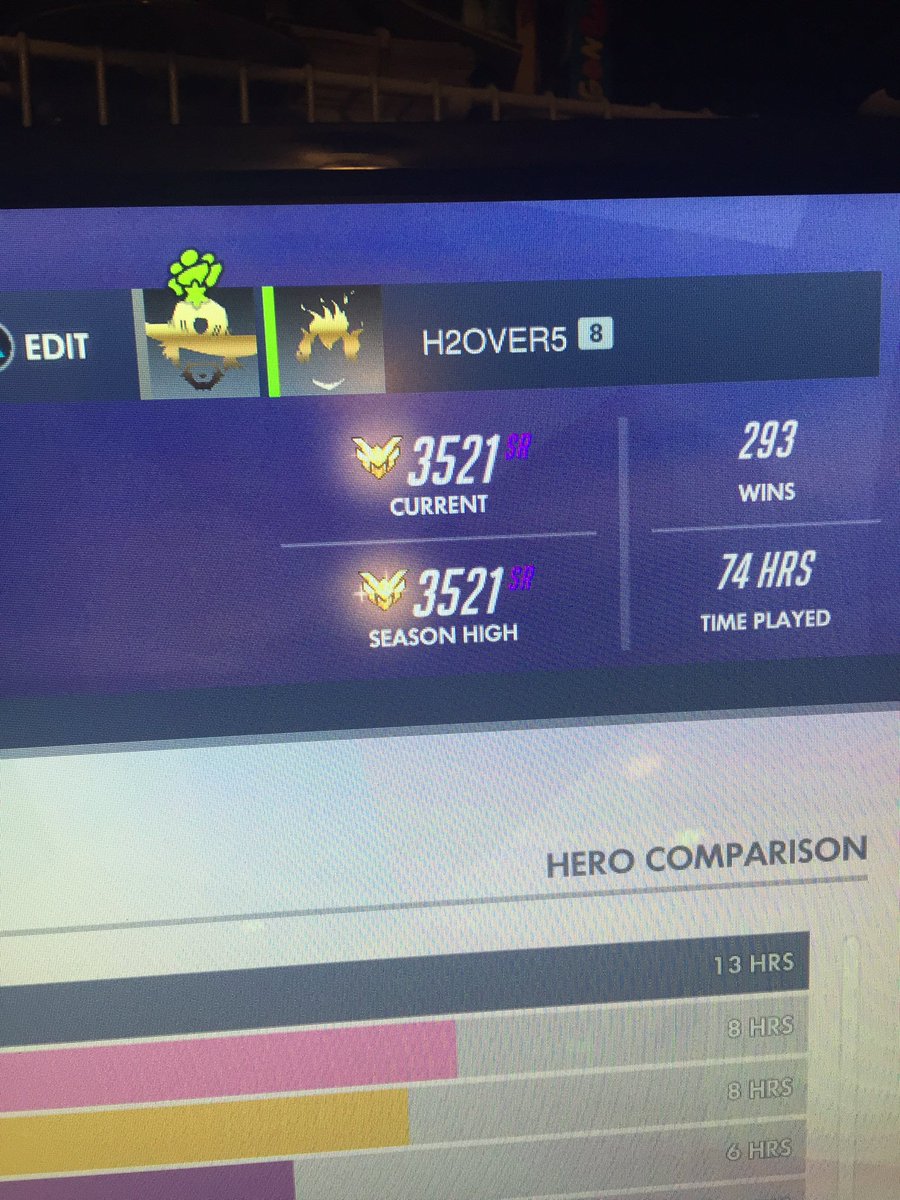Zach_Dunn's tweet photo. FINALLY! Only took one year. #overwatch #masters #probablynotforlong https://t.co/7r8ca1WXMe
