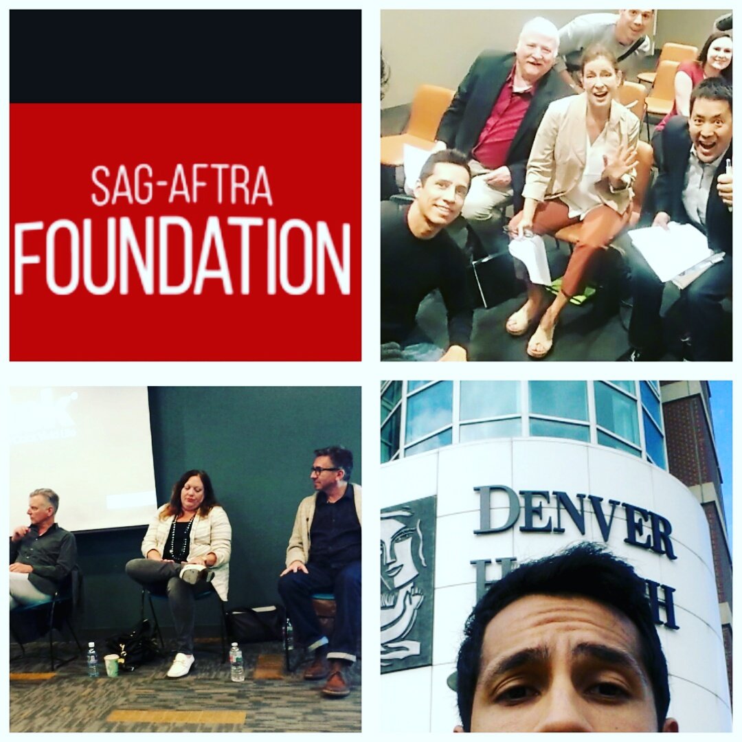 JMGallegosJr's tweet photo. Great time in #Denver. Casting Wksps with #RachelTenner #KerryBarden and #MichaelSanford @sagaftraFOUND  #actorslife  #nmfilm #filmcolorado https://t.co/2RkQrW9cSE