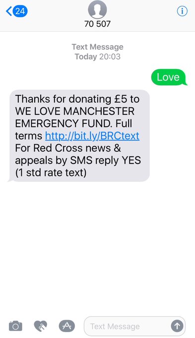 #OneLoveManchester 🙏🏽❤️🐝 https://t.co/OJjwfpgXP9<a href="/tag/onelovemanchester"class="tags">#OneLoveManchester</a>