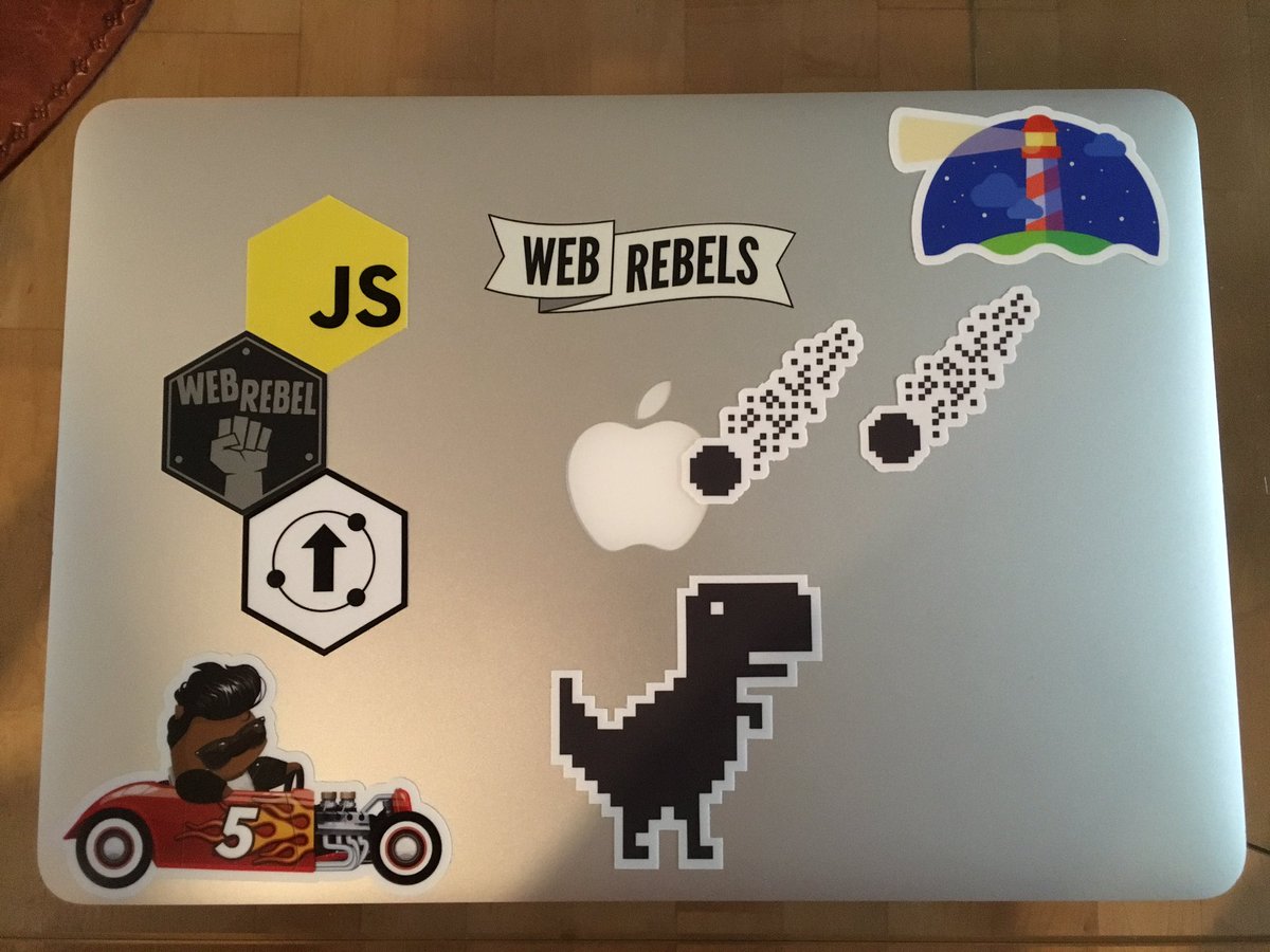 reminyborg's tweet photo. Thnx @web_rebels! I have finally stickers on my virgin MacBook ✨✊️✨#npm5 #webrebels #upring https://t.co/CmQmjLBPiL