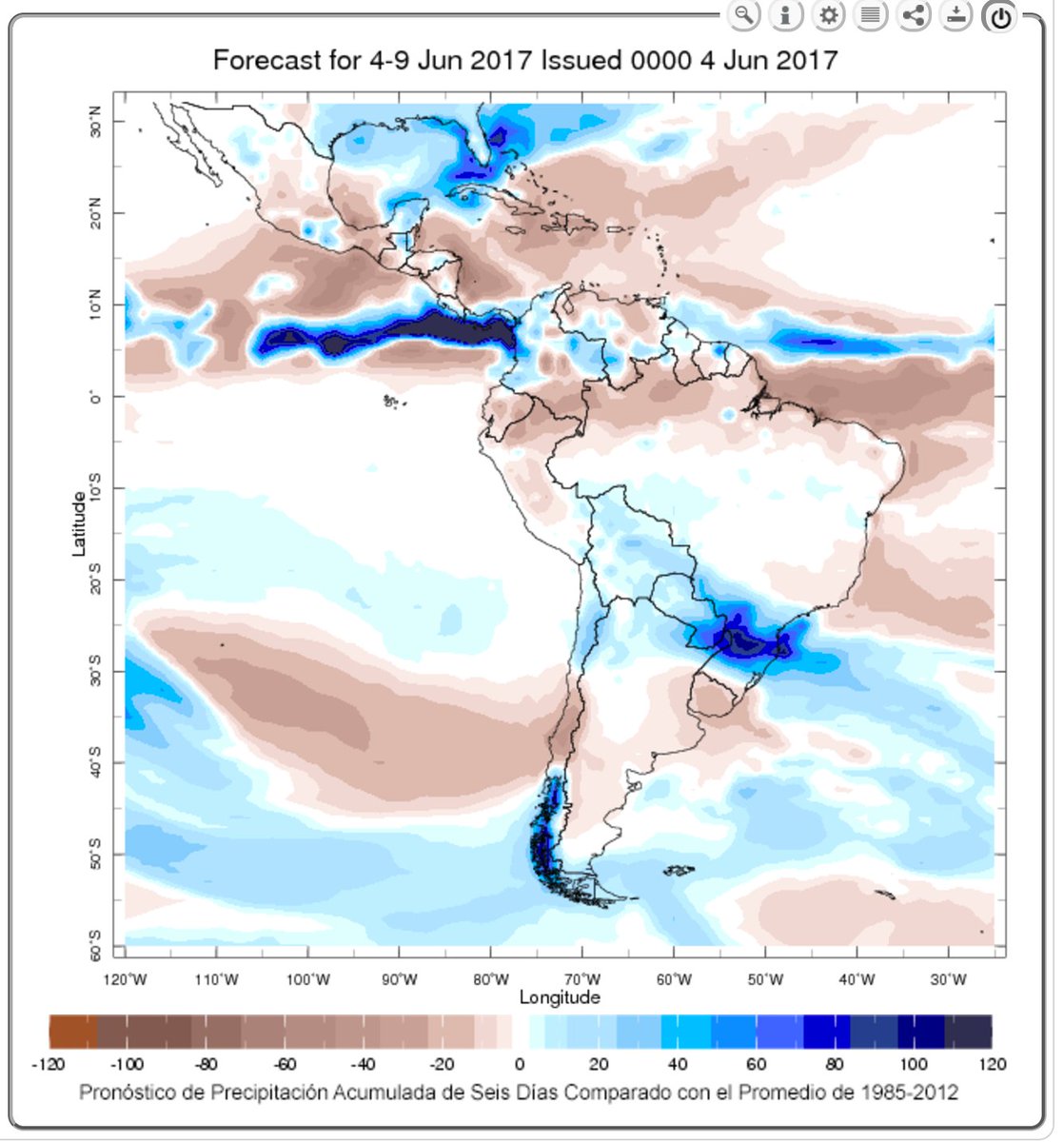 cmc_luz's tweet photo. #Reportedominical: Lluvias sobre lo normal próximos días en #Paraguay, #Chile, #Bolivia, #Colombia, #Panamá https://t.co/UkYL2jKK0q