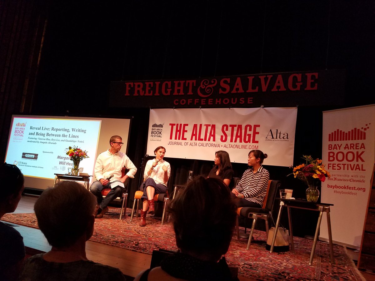 It's awesome to be at #BayAreaBookFest today listening to a great @reveal panel about immigration, identity and reporting on diff cultures