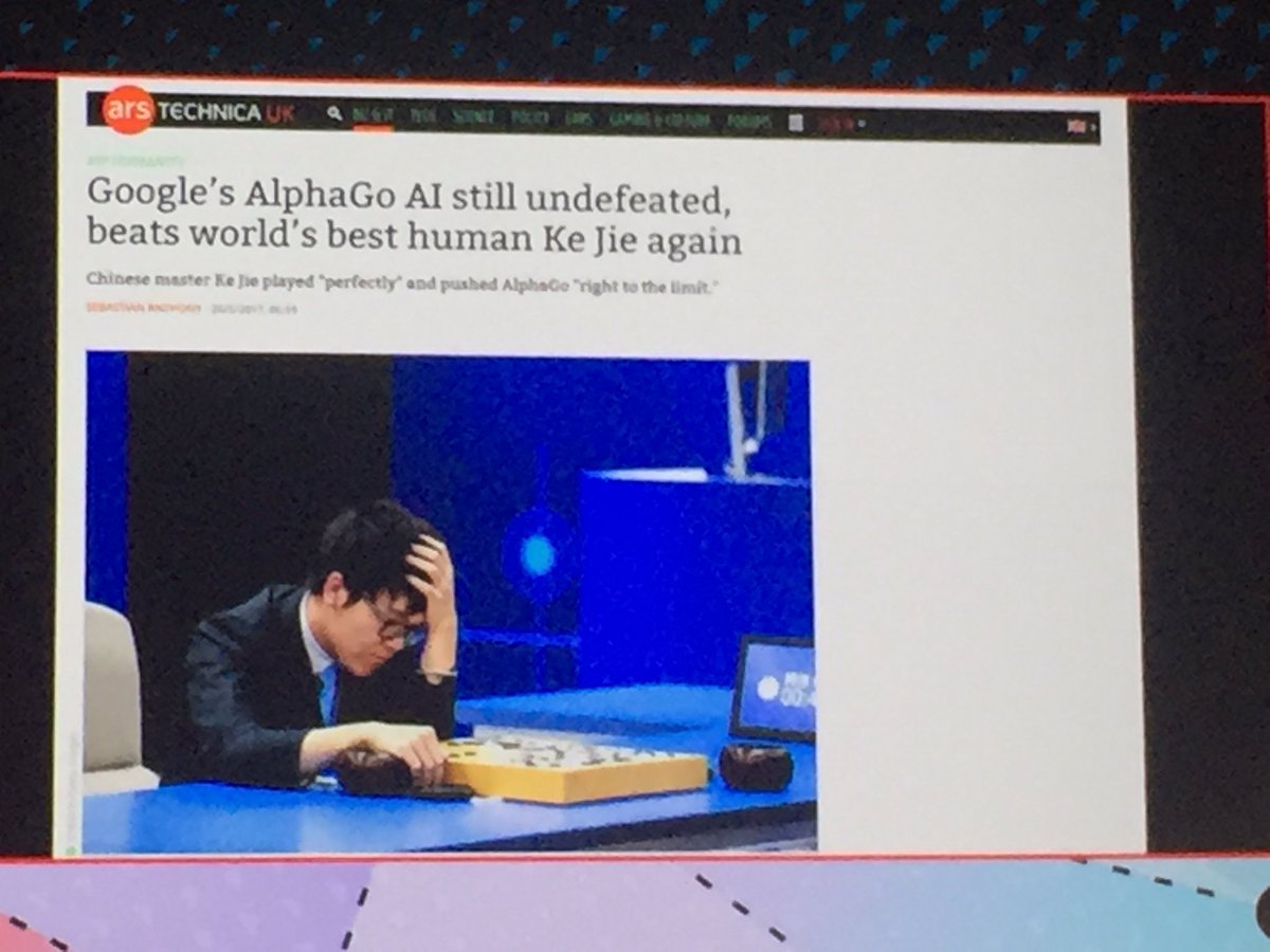 NTC_chrisp's tweet photo. @Google and its advancements with #ArtificialIntelligence have been highlighted several times today @GEOINTsymposium #GEOINT2017 https://t.co/raKmcYSCbi