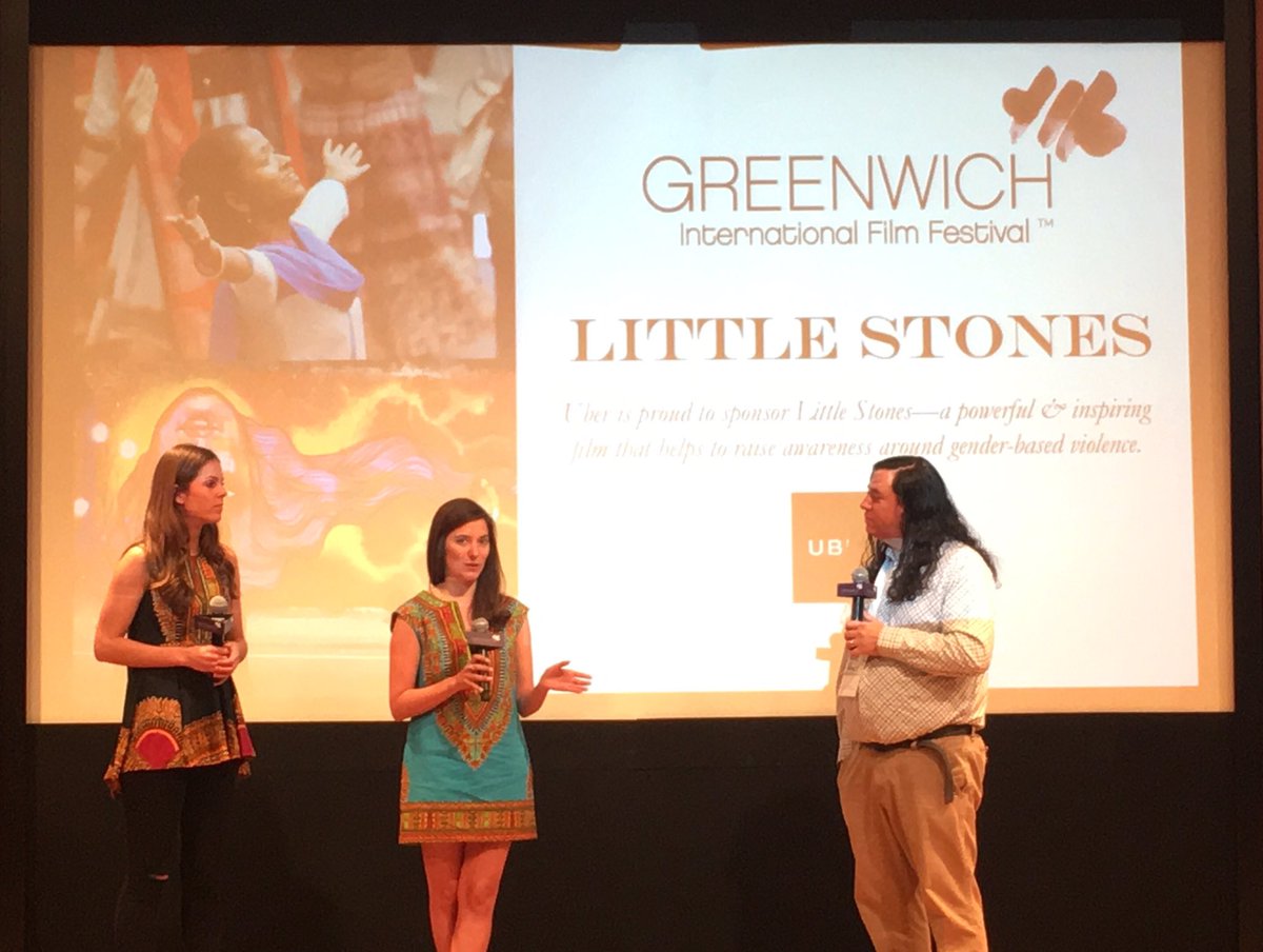 CulturalPursuit's tweet photo. From the post-film Q&amp;A: "Little Stones" with filmmaker Sophia Kruz &amp; designer Anna Taylor. Thanks for an enriching weekend, @greenwichfilm! https://t.co/59myguQNp5
