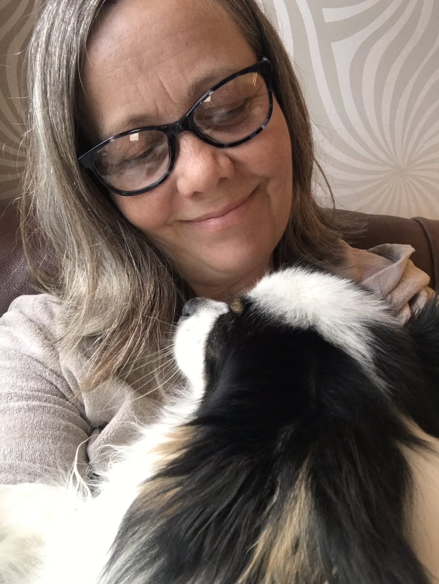 Beautiful choir with Ariana made me cry - so my dog came to give me a cuddle. Wish all people could be so kind #OneLoveManchester