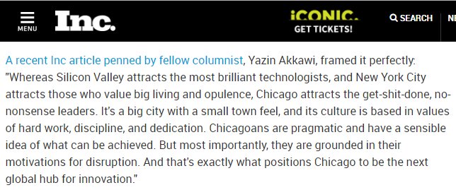 tmollerup's tweet image. This sizes up #Chicago &amp;amp; our get-shit-done approach. When no one was looking, #IdentityPanel won the Fortune 500. inc.com/nicolas-cole/h…