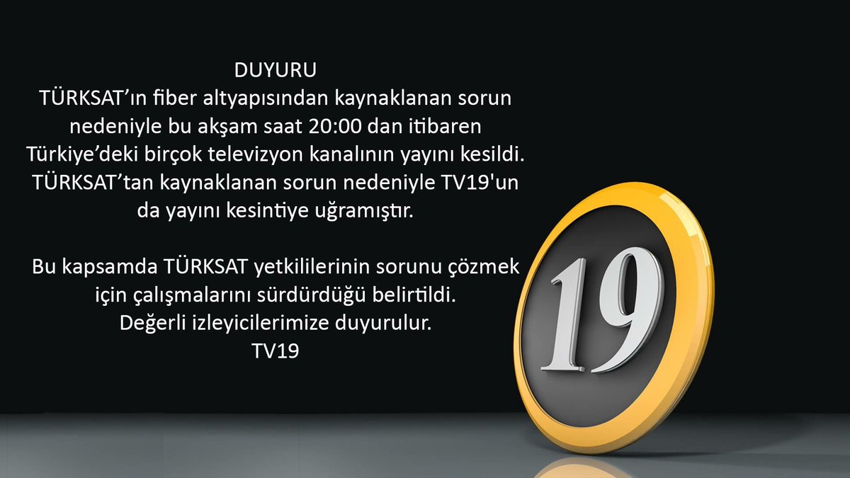 TV19Corum's tweet photo. Duyuru!
Değerli izleyicilerimize saygı ile duyurulur.
#tv19 #Çorum https://t.co/yxhEQhZbHT