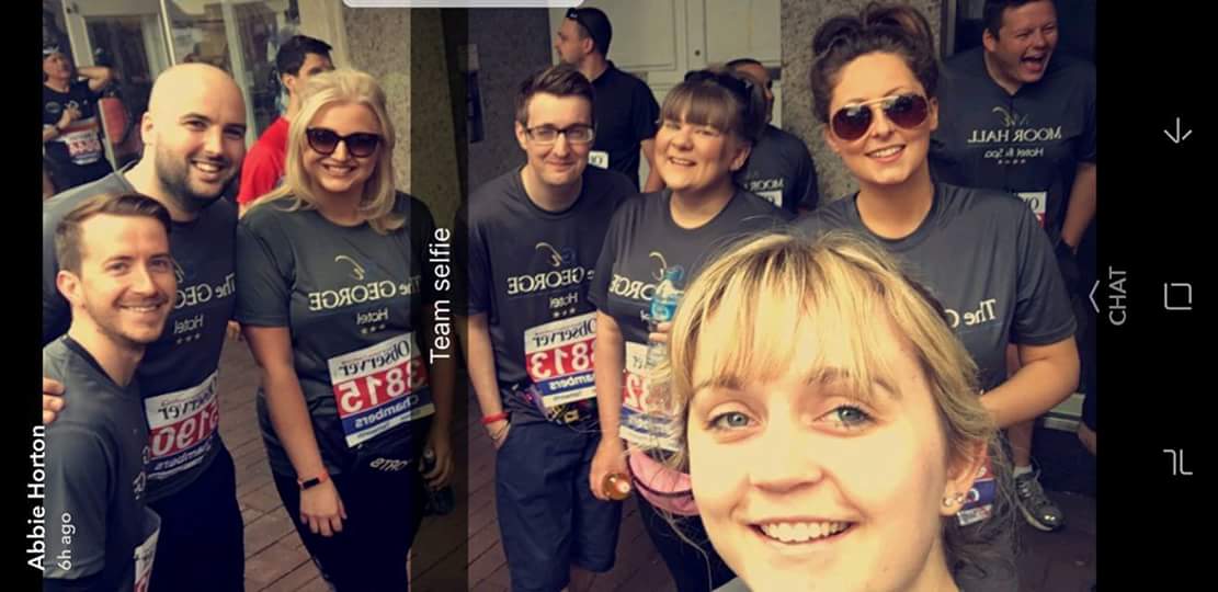 Hollistarr's tweet image. Smashing 8.5 mile #greatmidlandsfunrun today with the @TheGeorgeHotel @darwins_food team 🏃😎🎉