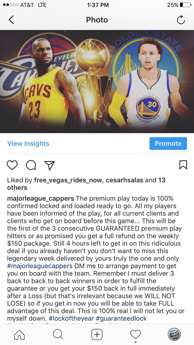 ML_Cappers's tweet photo. The guaranteed premium play is available in tonight's NBA finals game. #guaranteedlock #nbafinalsbet #vegasbets #sportsbet #handicapper https://t.co/ZDeC0xNKeg