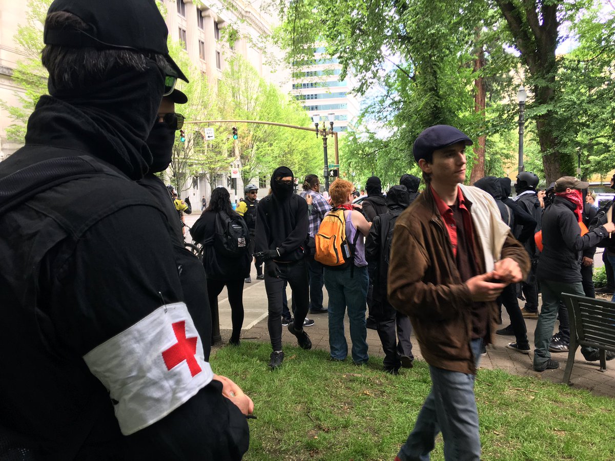 Maggie Vespa On Twitter Antifa Seems More Organized Have Media Reps Medic Tents Free Ice Cream Though Many Still Ask Us Not To Photograph Https T Co Ujw7zseqxo