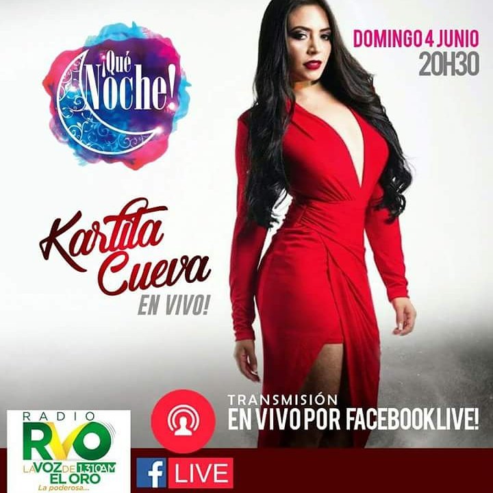 cesarpradojr's tweet photo. HOY domingo 4 de junio 20h30 en QUÉ NOCHE canta en vivo 
@Karlita_Cueva 
Transmisión Facebook live https://t.co/cCd2QWTgg6 https://t.co/8rAUxcEREw