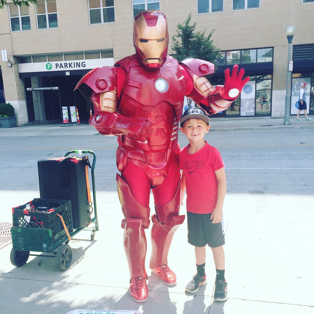 RobinHawk1189's tweet photo. Trey was excited to see Ironman at the Cincinnati Reds game! 😊 https://t.co/wm4BYnO0Xn