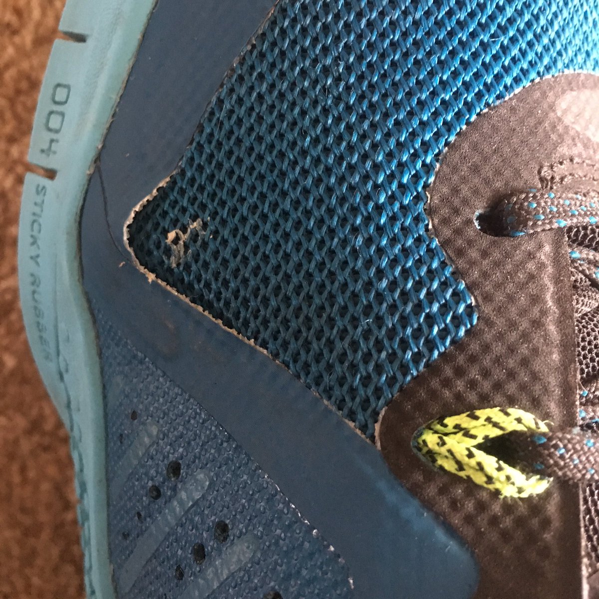 s_pickavance's tweet photo. @NikeStoreEurope should this happen after 6 months? Surely not ? https://t.co/UvTmW2OO8K