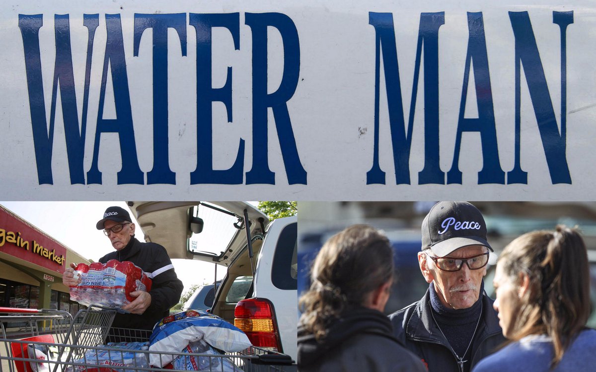 OtayMark's tweet photo. In poverty himself, 'Water Man Dave Ross,' is the fearless saint of San Diego's homeless https://t.co/AnA2X8b20U by @McSwainUT via @SDUT https://t.co/J6zpBVNBxF