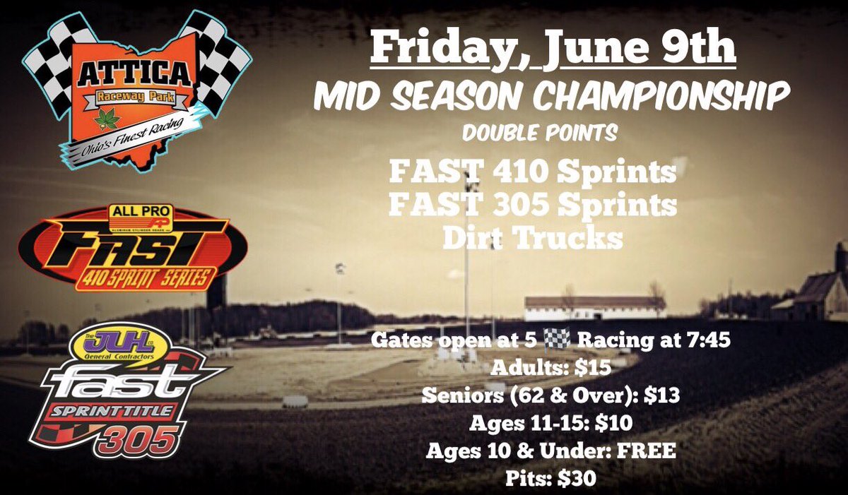 ❤️ &amp; RT for a chance to win a FREE pit pass for mid season championship night Friday, June 9th! A winner will be announced Thursday evening!