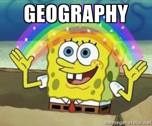 GeographyCMCNet's tweet image. Good luck tomorrow for unit 3! I hope you come out of the exam as happy as Spongebob! #geog3