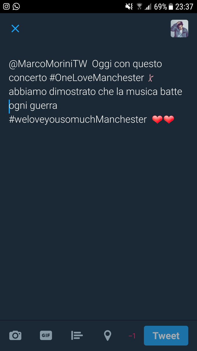 marcoaquilino14's tweet photo. #OneLoveManchester #weloveyousomuchmanchester❤ #Italyiswithyou @MarcoMoriniTW https://t.co/lt7B9uviPE