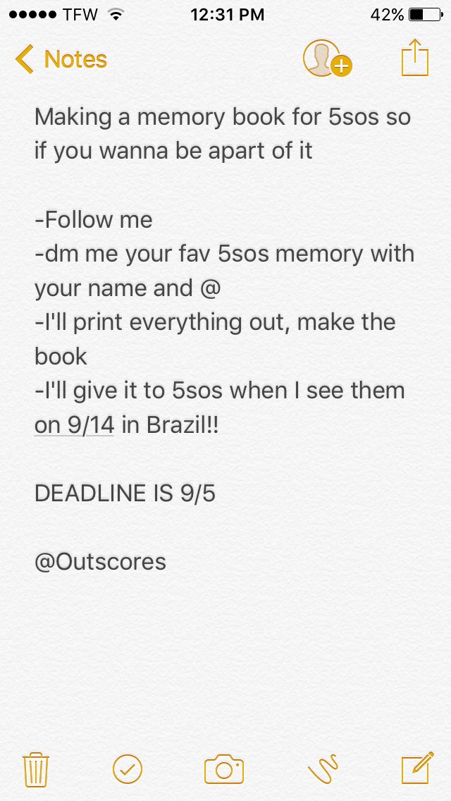 Outscores's tweet photo. Making a memory book for 5sos!! Please RT and share @5SOSFamUpdater https://t.co/LCpZ4QhxS6